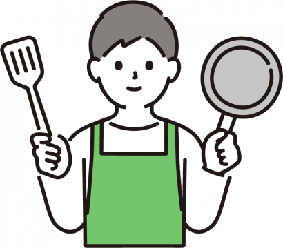 料理・男性のイラスト