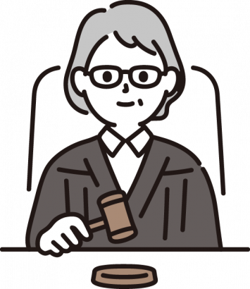 女性裁判官（上半身）のイラスト