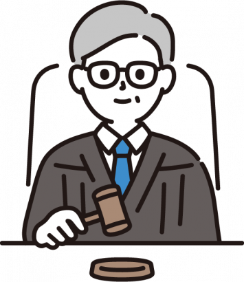 男性裁判官（上半身）のイラスト