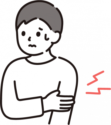 腕が痛い男性のイラスト