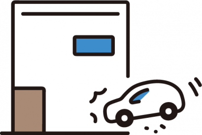 物損事故のイラスト