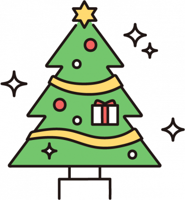 クリスマスツリーのイラスト