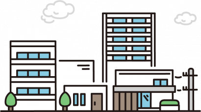 住宅街のイラスト