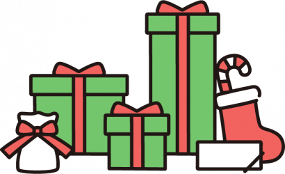 クリスマスプレゼントのイラスト