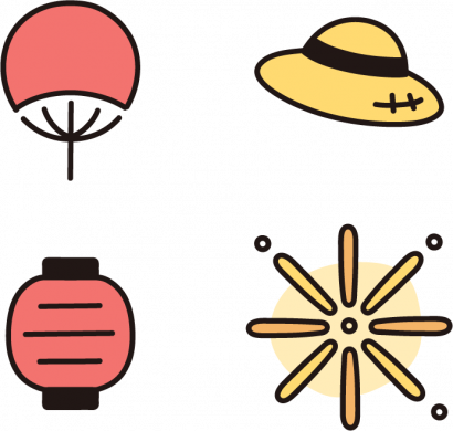 夏セット1のイラスト