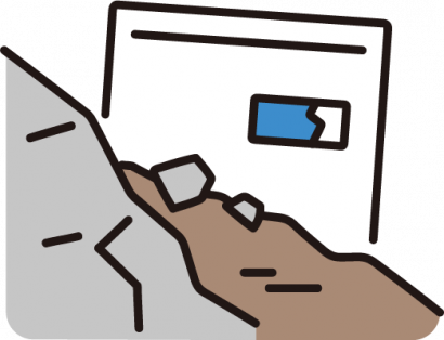 土砂災害のイラスト