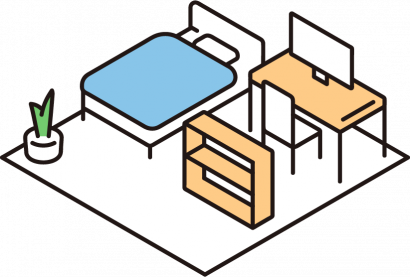寝室・部屋のイラスト