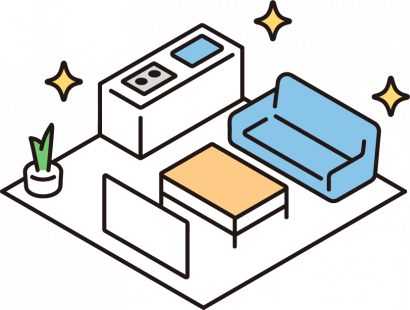 きれいな部屋のイラスト