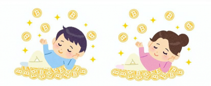 仮想通貨で不労所得がある男女