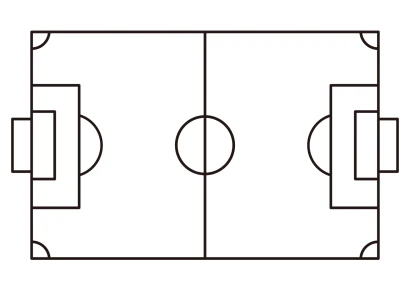 サッカーのコート（シンプル）