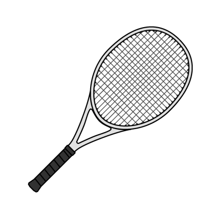 シンプルなテニスラケット