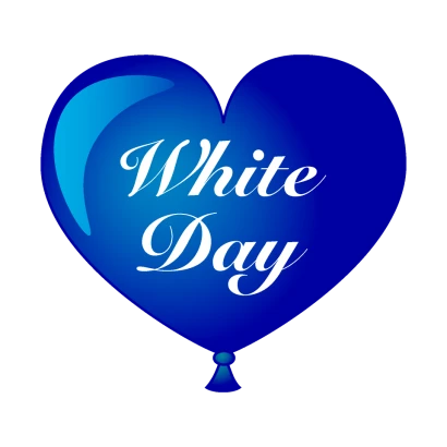 White Day ハート風船