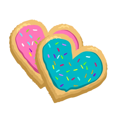 可愛い２色のハートクッキー