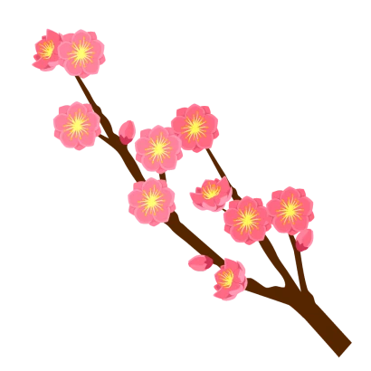 桃の花の開花