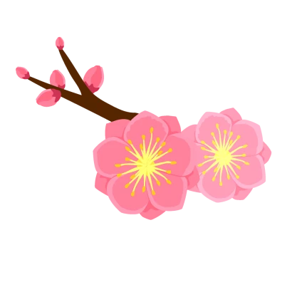 桃の木の花