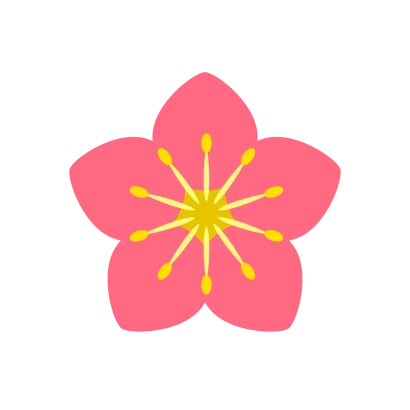 桃の花マーク