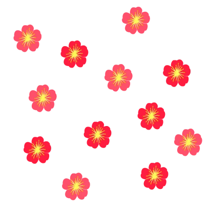たくさんの梅の花