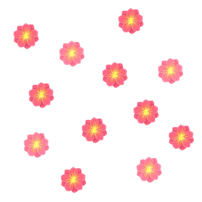 たくさんの桃の花