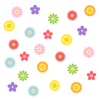一面のかわいい花柄