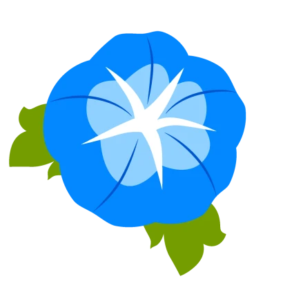 シンプルな朝顔の花