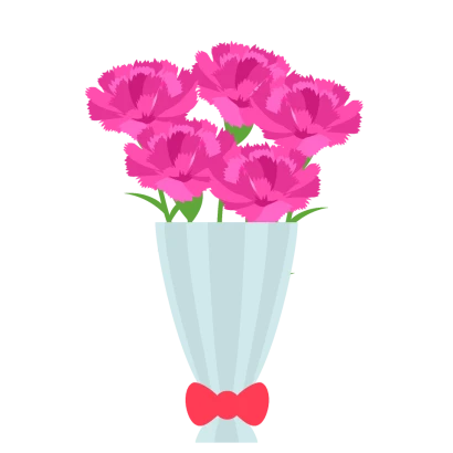 可愛いカーネーションの花束