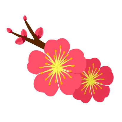 梅の花とつぼみ