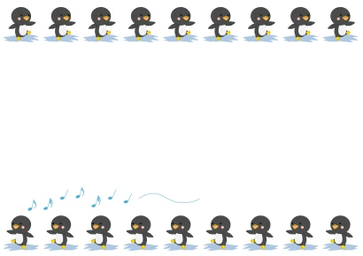 かわいいペンギン行列