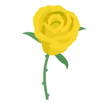 黄色のバラのイラスト