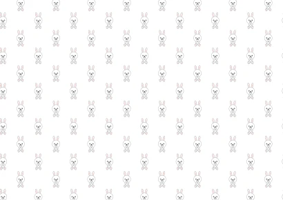 可愛いウサギパターンの壁紙のイラスト