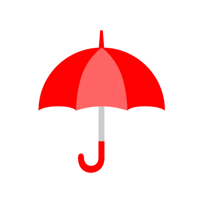かわいい赤い傘のイラスト
