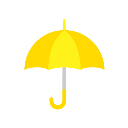 かわいい黄色傘のイラスト