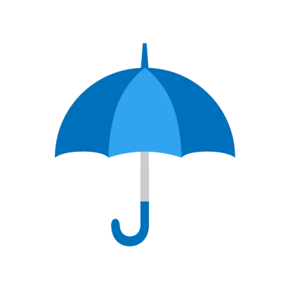 かわいい青い傘のイラスト