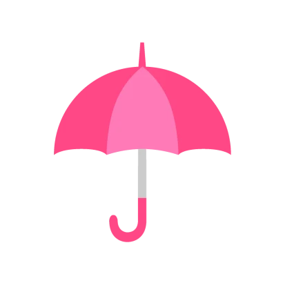 かわいいピンク傘のイラスト