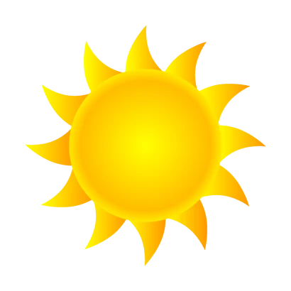 真夏の太陽のイラスト