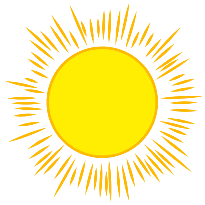 照らす太陽のイラスト
