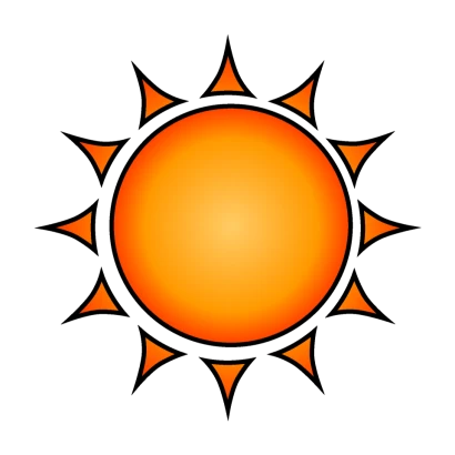 シンプルな太陽マークのイラスト