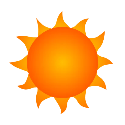 暑い太陽のイラスト