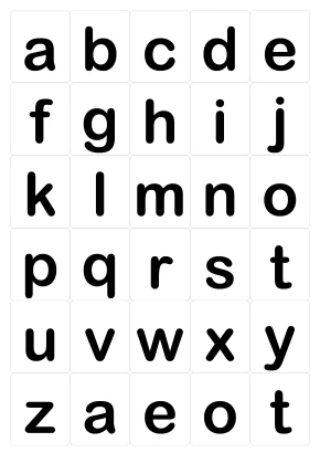 「abc」英語アルファベットカード（小文字）のイラスト