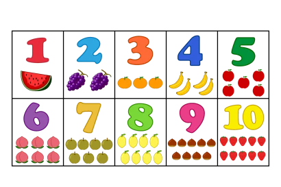 やさしい数え数字のイラスト