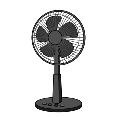 シックな扇風機のイラスト