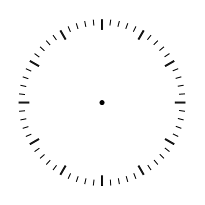 時計文字盤（目盛り）のイラスト