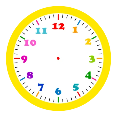 子供向けの時計文字盤のイラスト