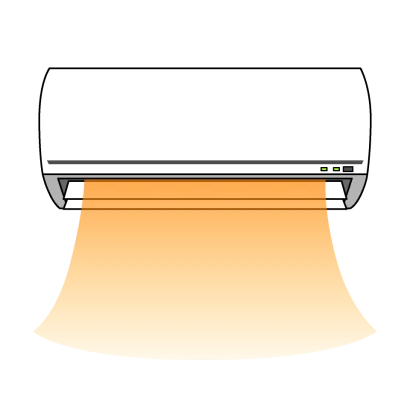 暖房エアコンのイラスト