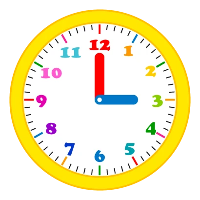 子供の時計のイラスト