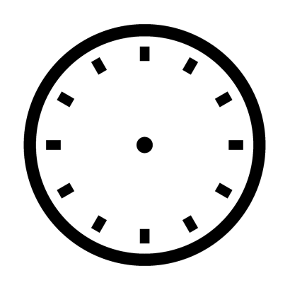 シンプルな時計文字盤のイラスト