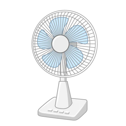 コンパクトな扇風機のイラスト