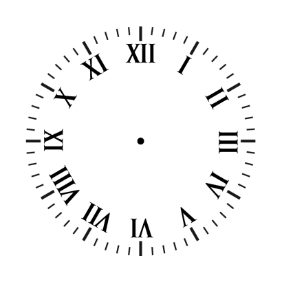 ローマ数字の時計文字盤のイラスト