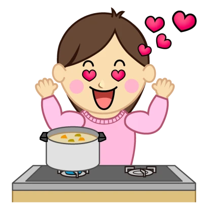 大好きな料理ママのイラスト