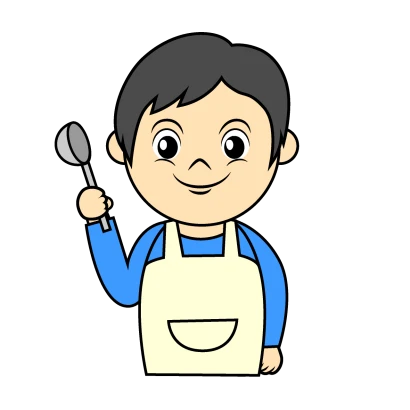家事をするお父さんのイラスト