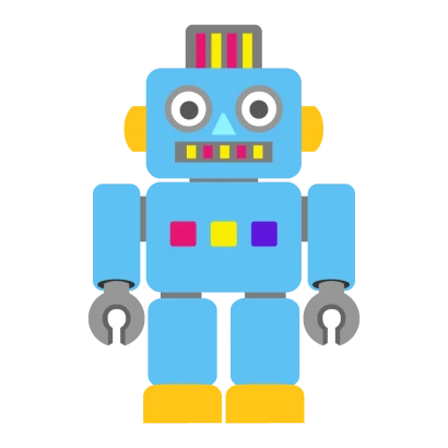 かわいいロボットキャラのイラスト